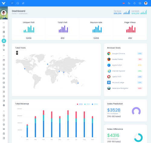 bootstrap admin template for crm